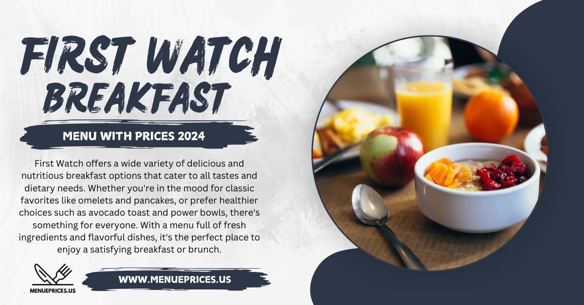 First Watch Breakfast Menu with Prices